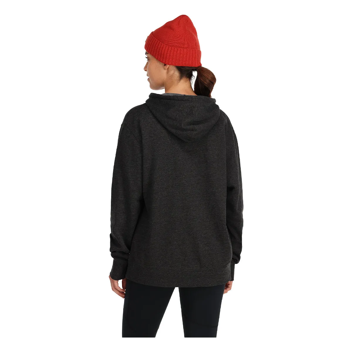 Simms Womens Logo Hoody Charcoal Heather