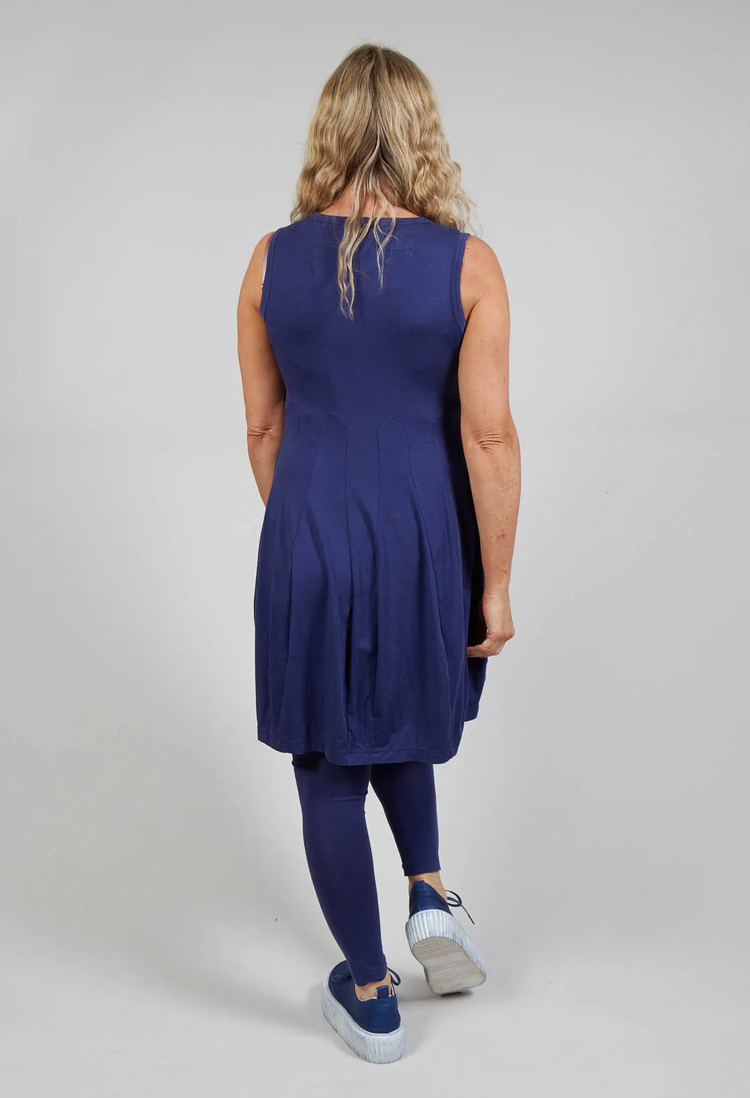 Sleeveless Jersey Dress in Azur