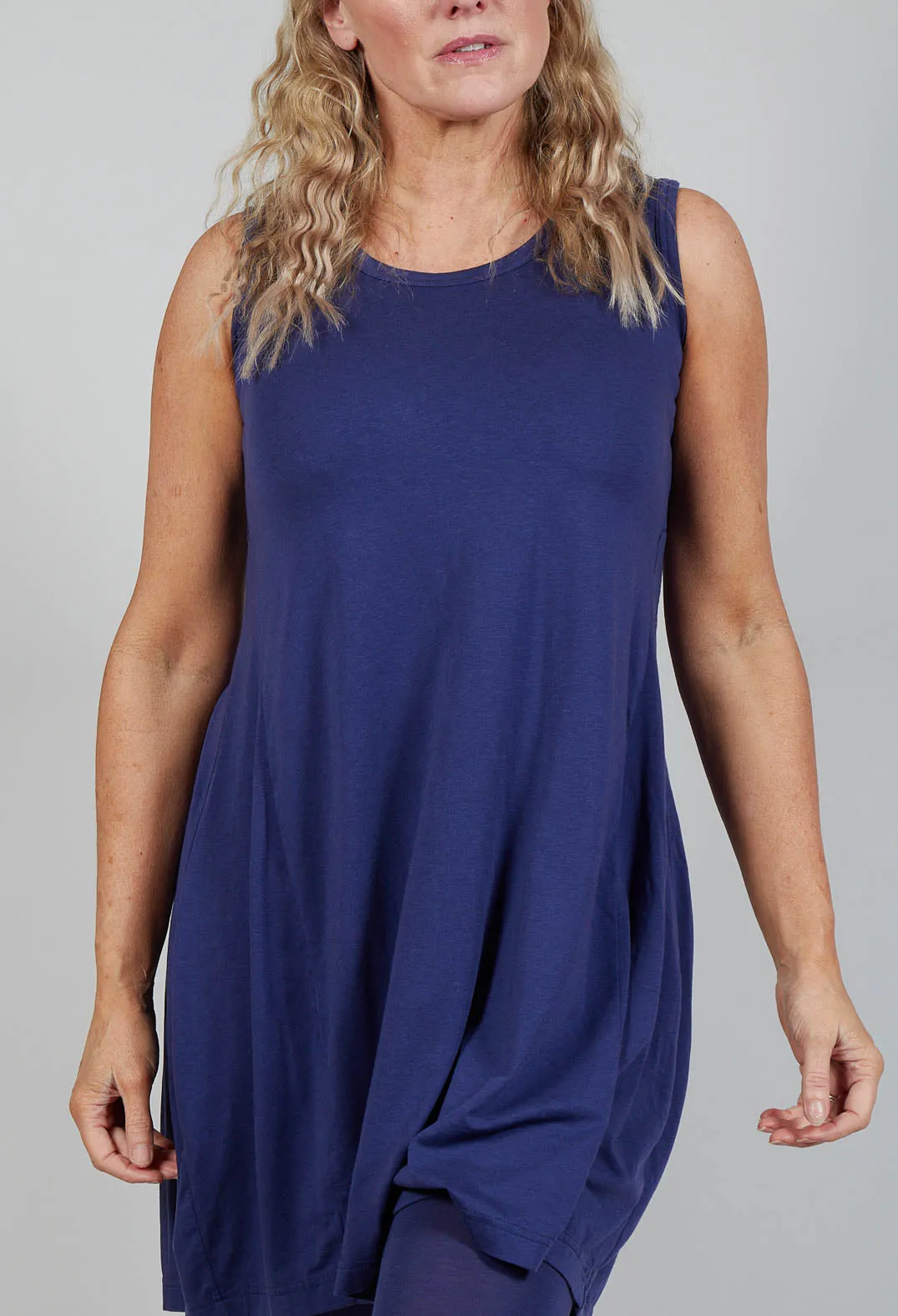 Sleeveless Jersey Dress in Azur