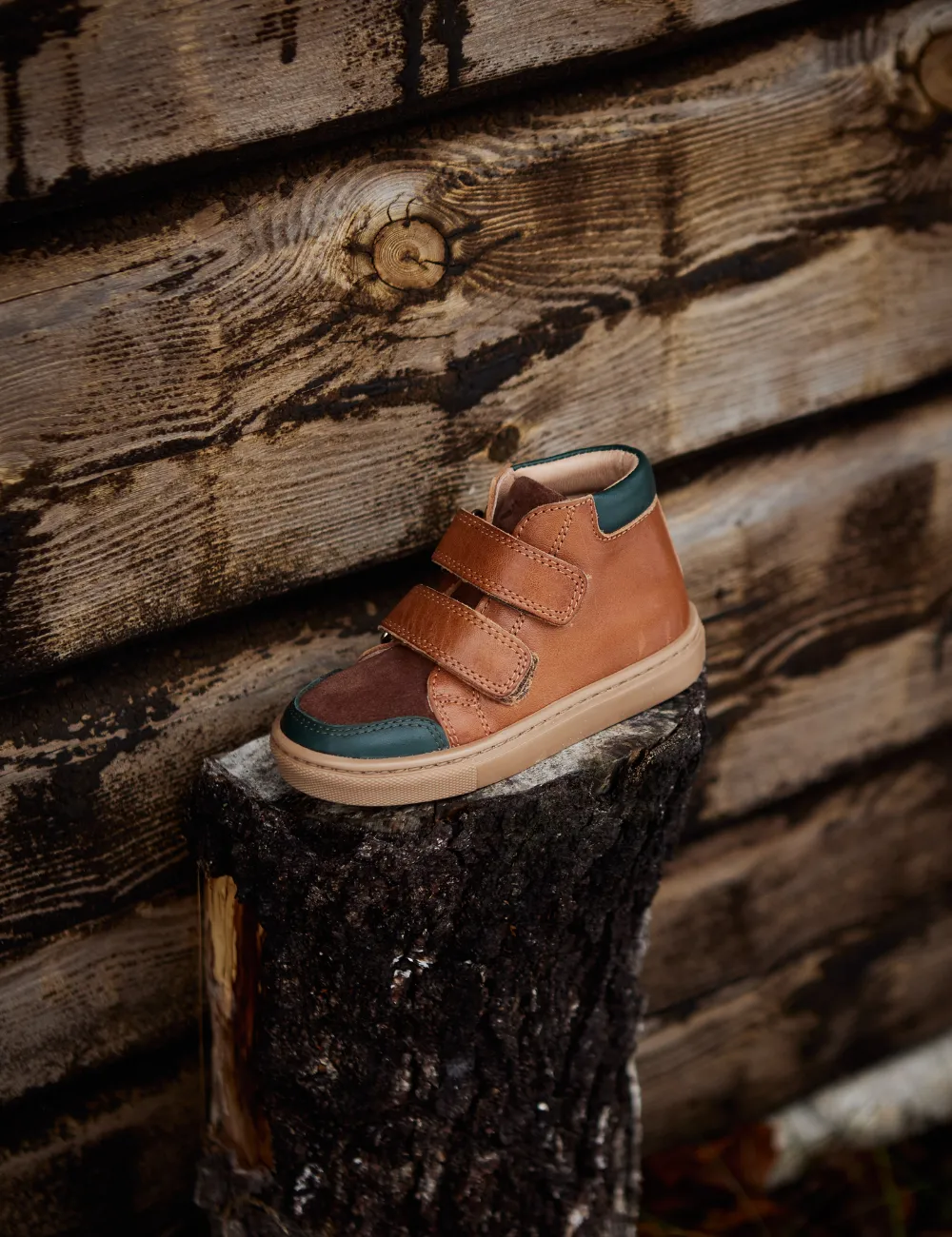 Sneaker - Color Block Cognac