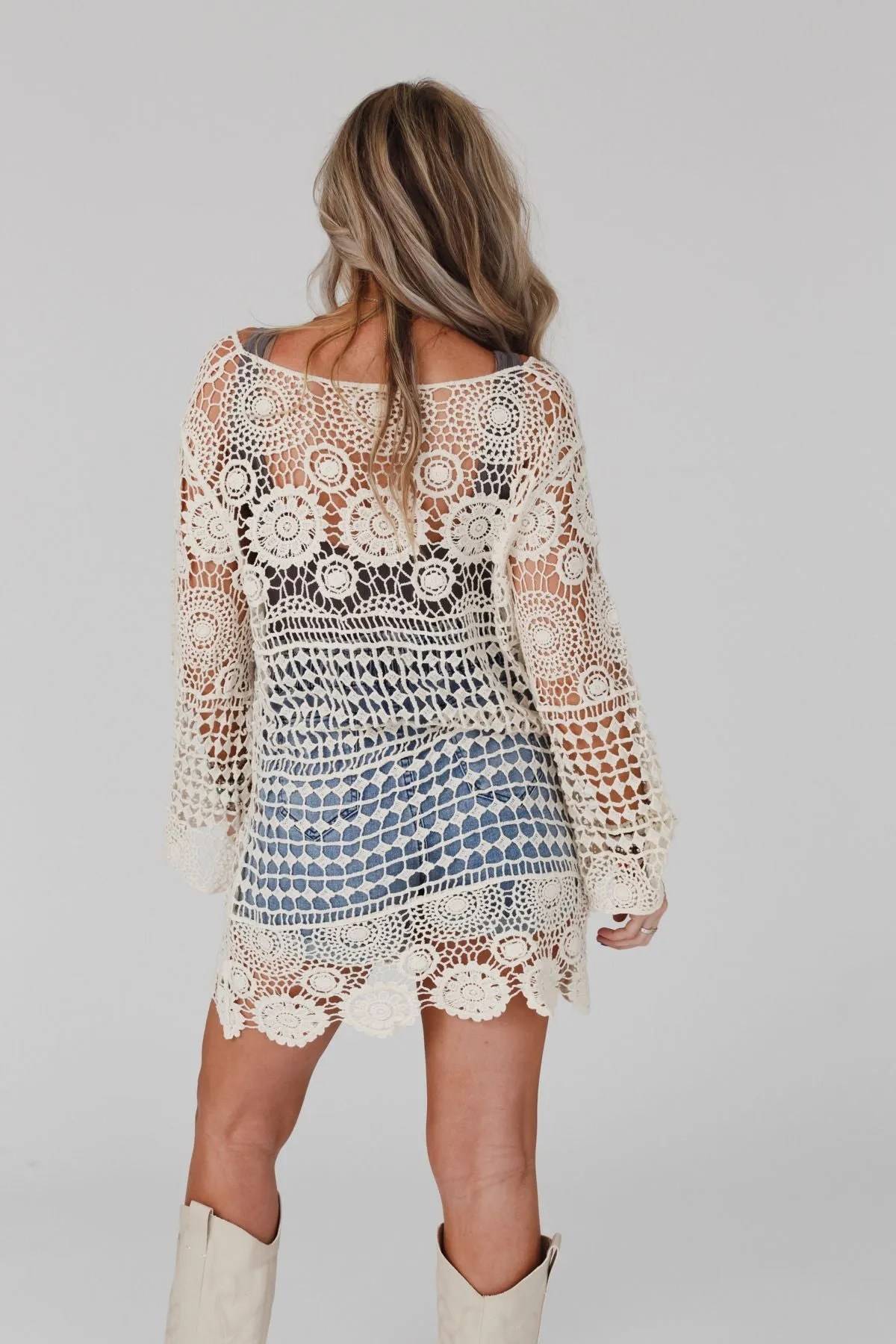 St Barths Crochet Tunic - White