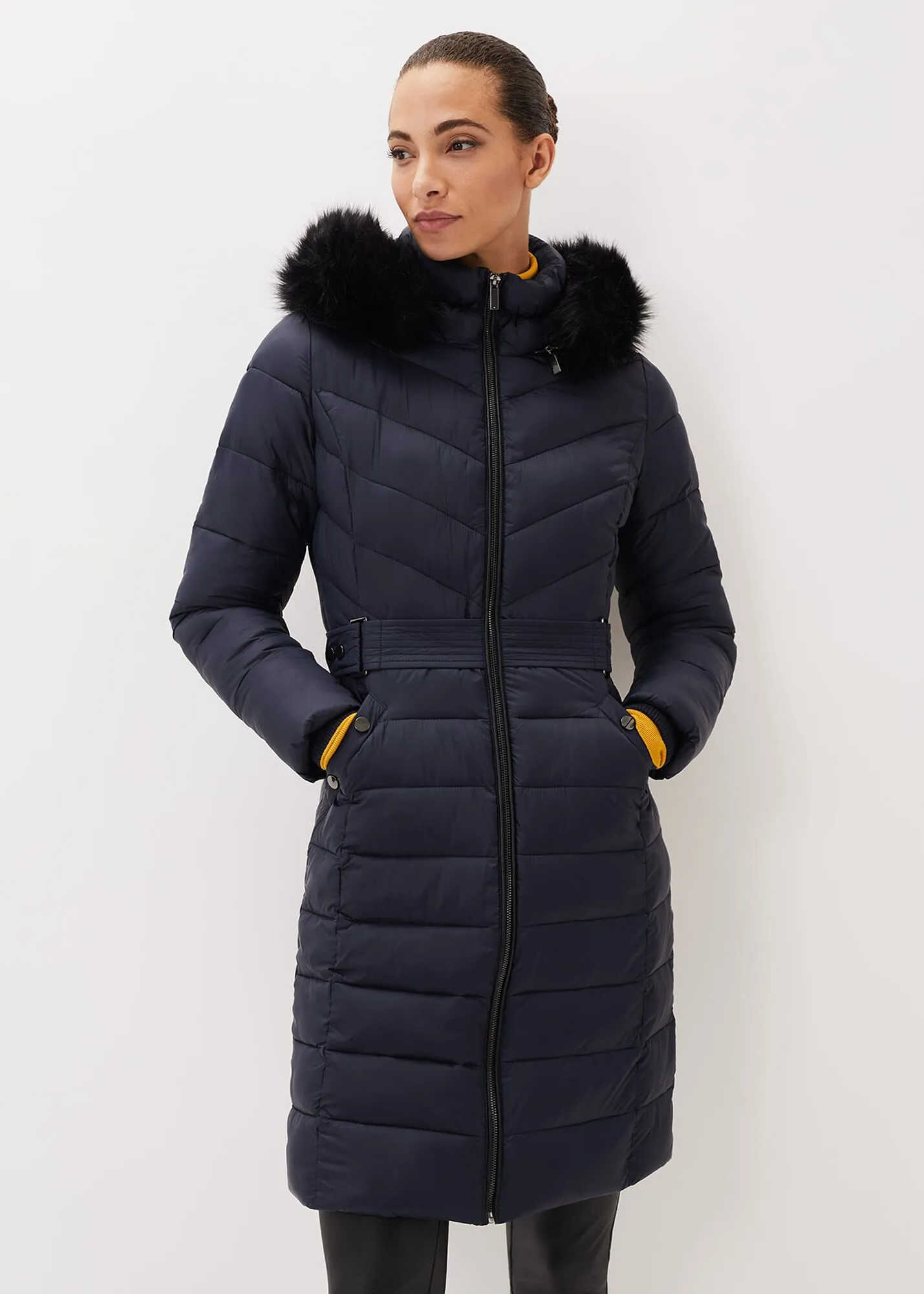 Synthia High Shine Puffer Coat