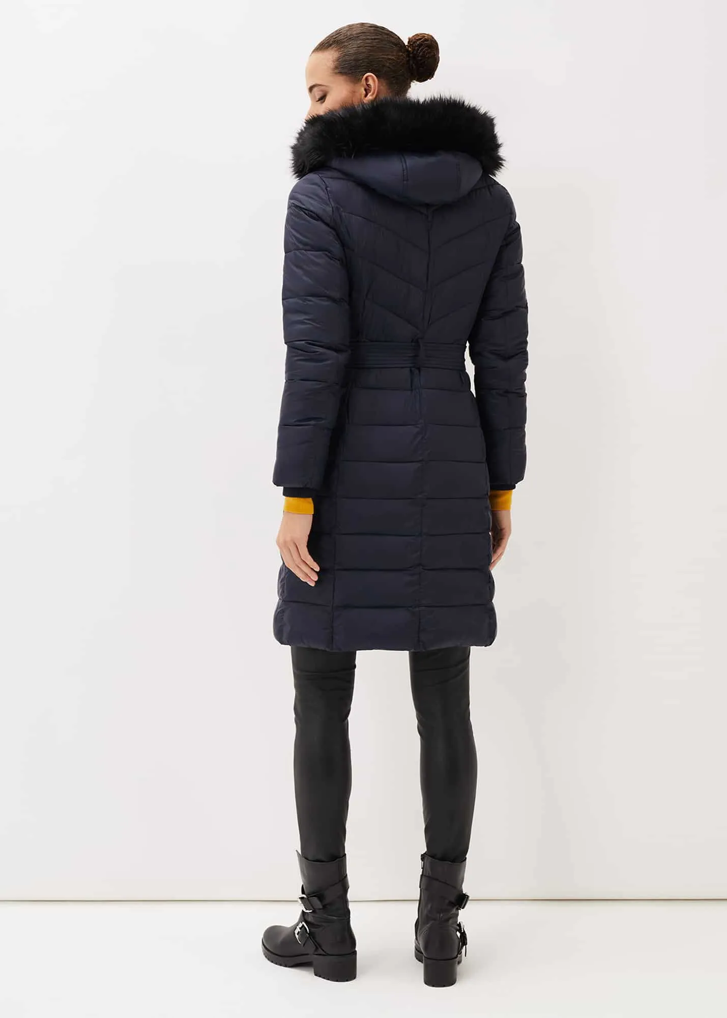 Synthia High Shine Puffer Coat