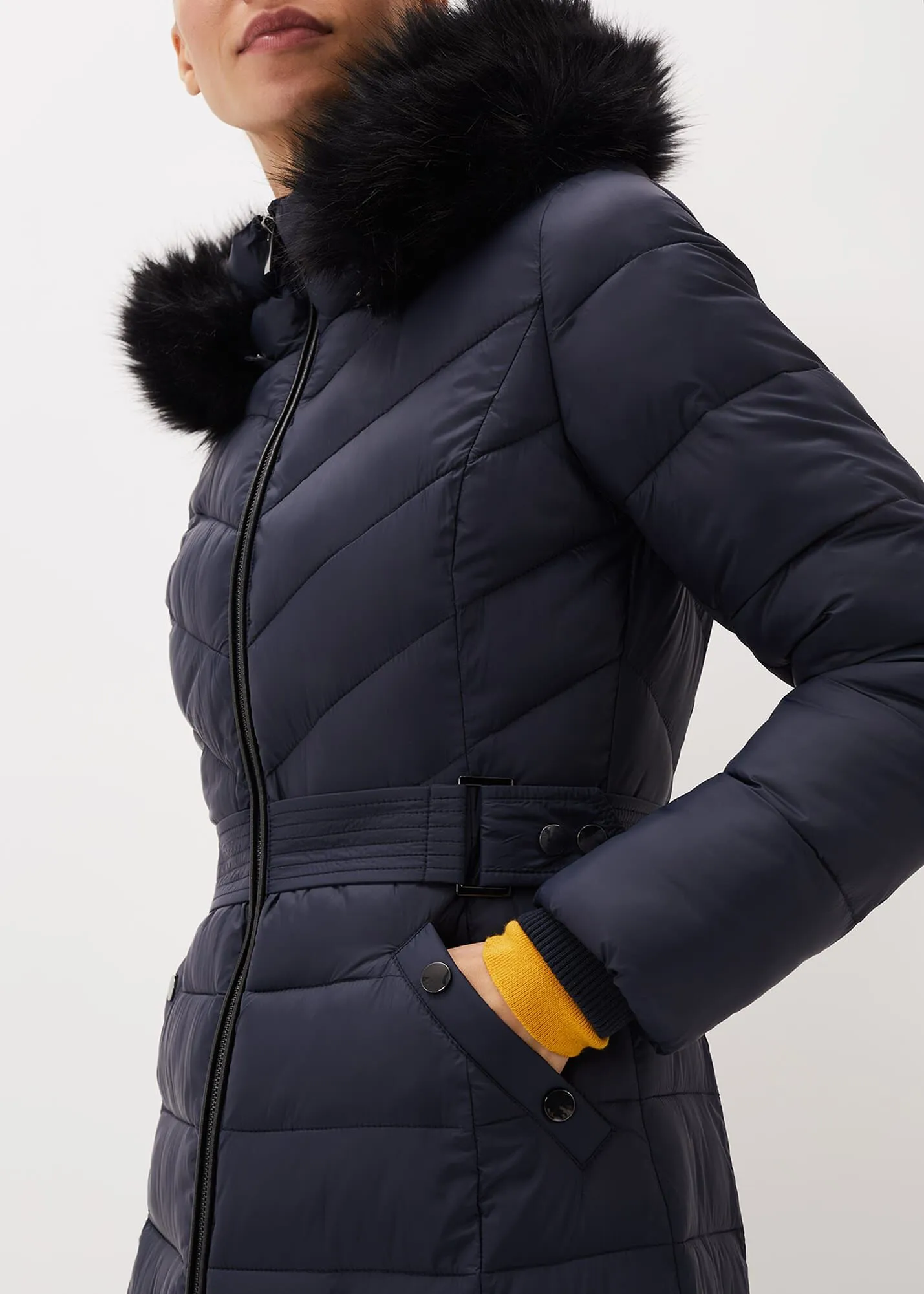 Synthia High Shine Puffer Coat