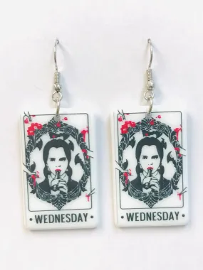 Tarot Card Addams Family Earrings