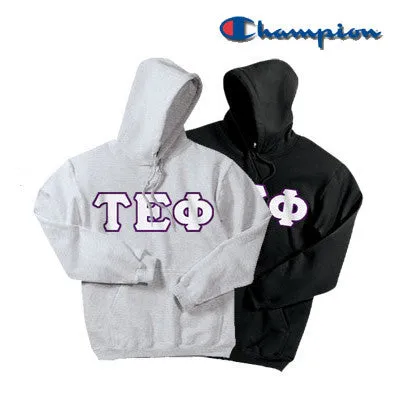 Tau Epsilon Phi Champion Powerblend Hoodie, 2-Pack Bundle Deal - Champion S700 - TWILL