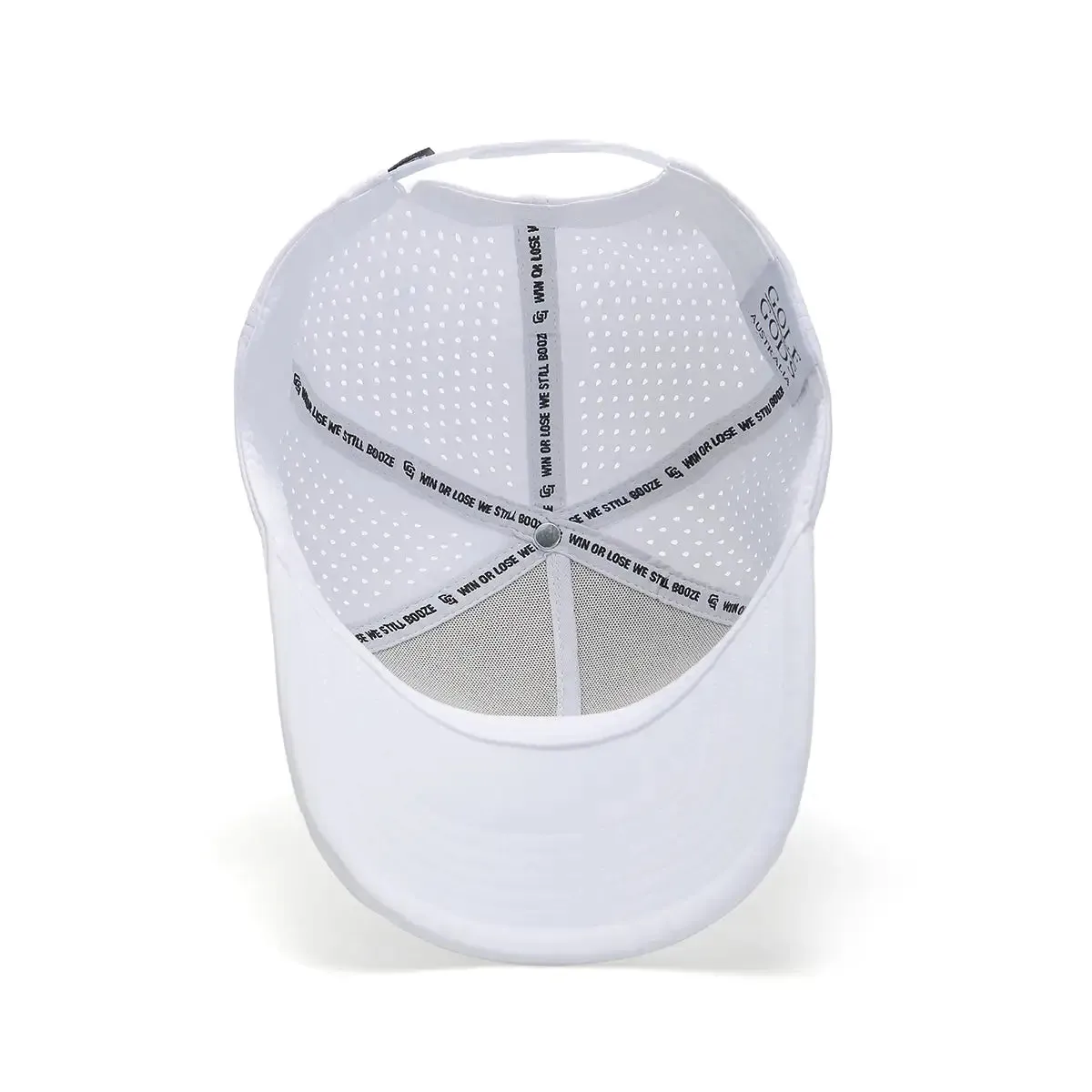 TOUR PRO Golf Fans Hat in White with Curved Brim