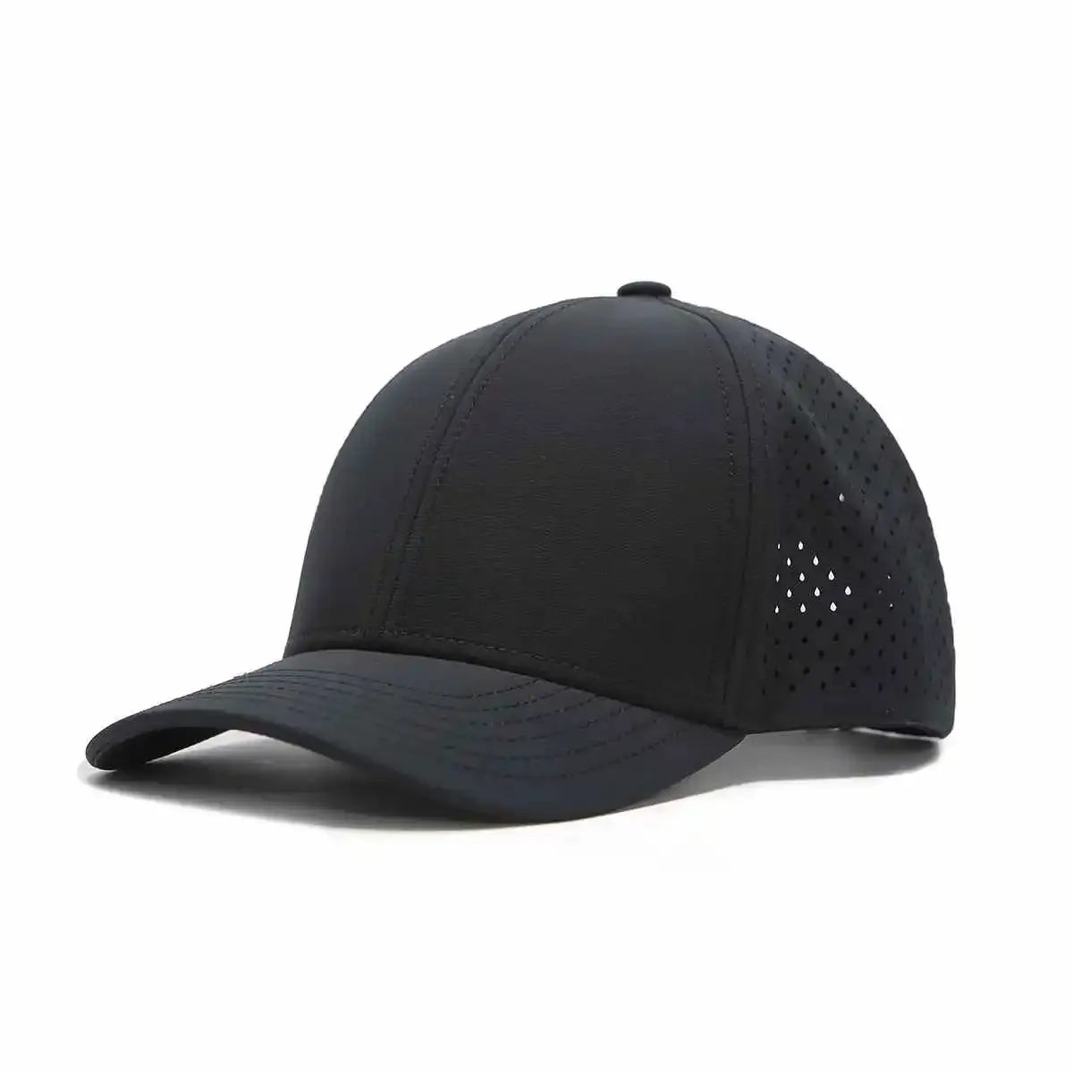 TOUR PRO Golf Hat in Black with Curved Brim