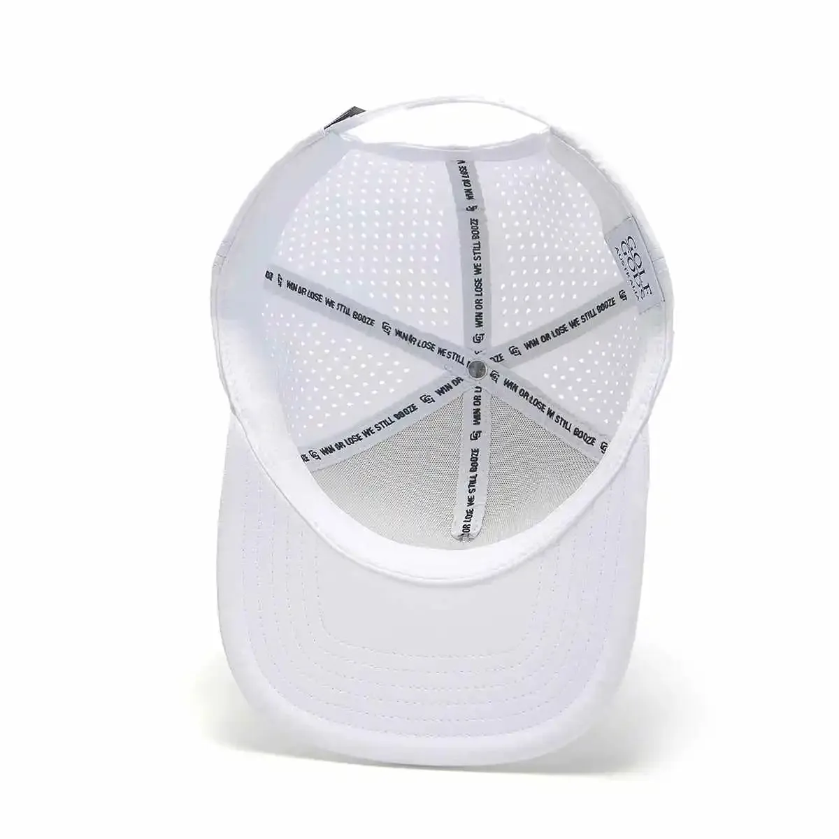 TOUR PRO I Hate Golf Hat in White with Flat Brim