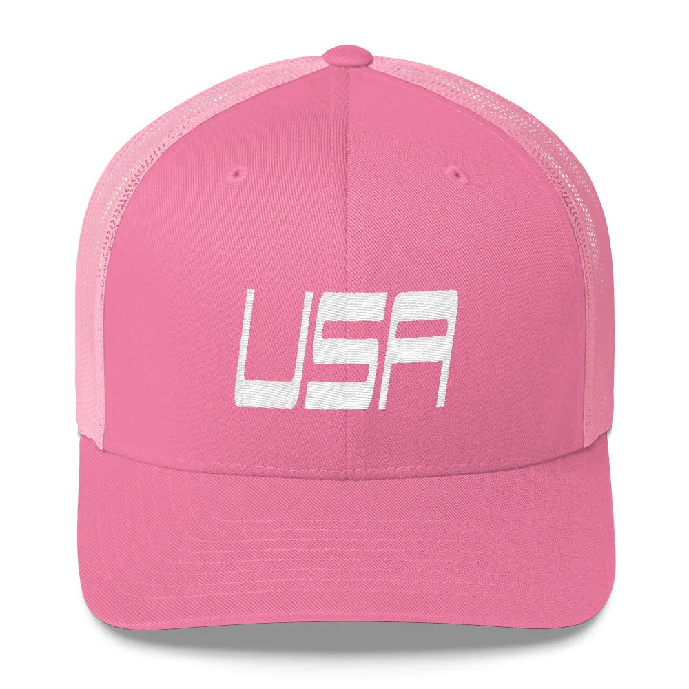 USA Designs - Embroidered Trucker Hat - USA