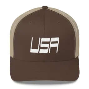 USA Designs - Embroidered Trucker Hat - USA