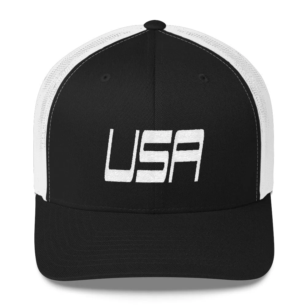 USA Designs - Embroidered Trucker Hat - USA