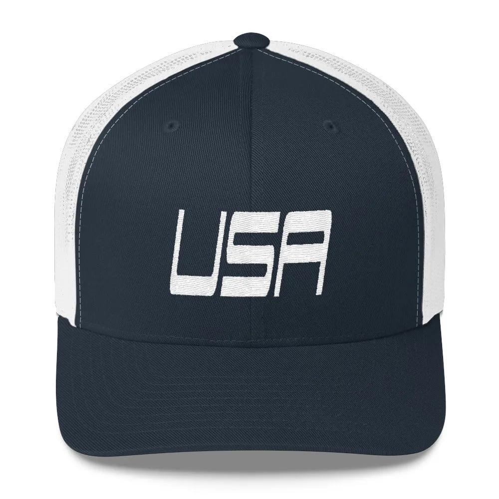 USA Designs - Embroidered Trucker Hat - USA