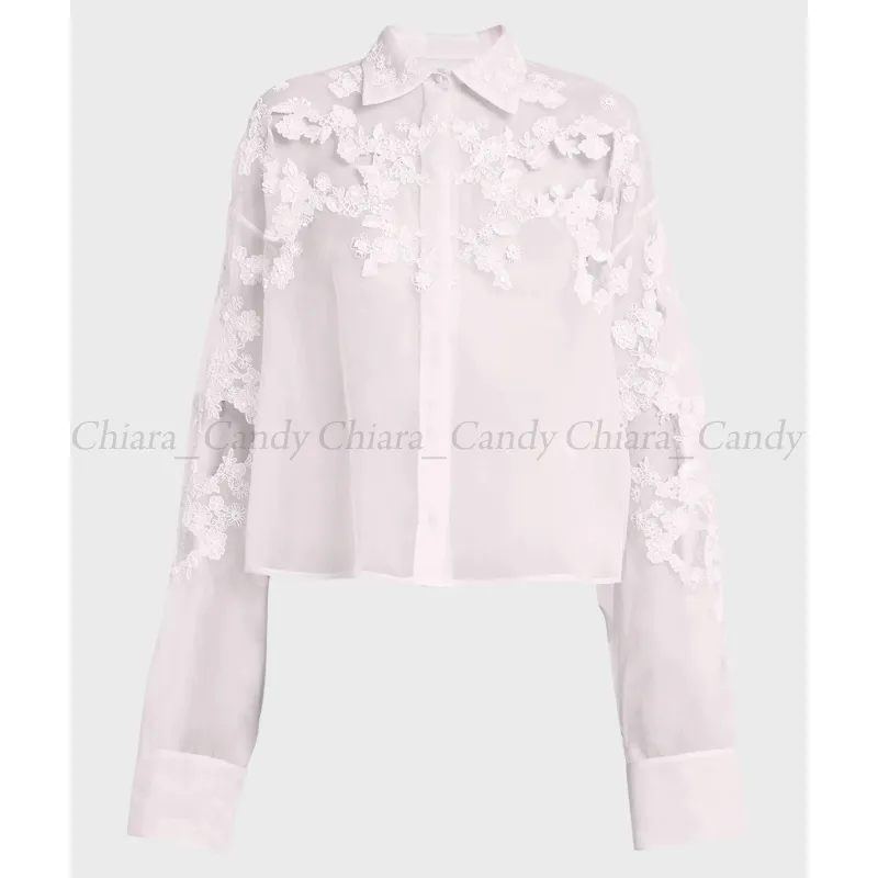 VALENTINO  |Casual Style Silk Long Sleeves Party Style Lace