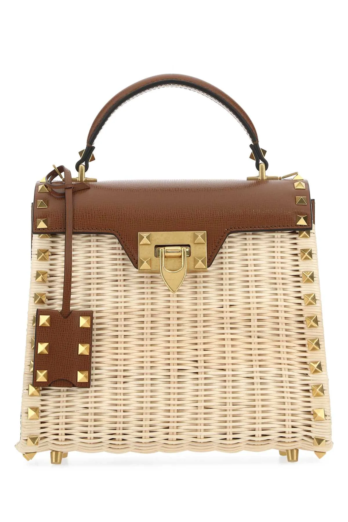 Valentino Garavani Rockstud Woven Tote Bag