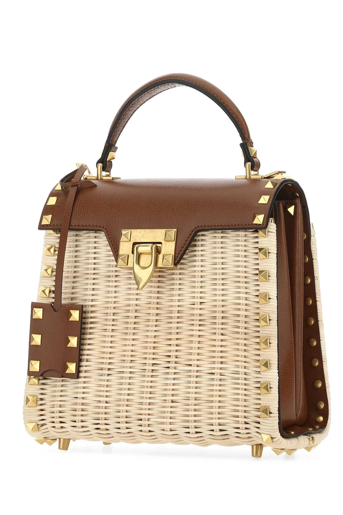 Valentino Garavani Rockstud Woven Tote Bag