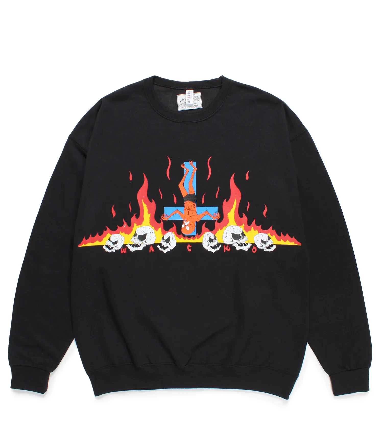 WACKO MARIA  |Street Style Long Sleeves Plain Cotton Logo Sweatshirts