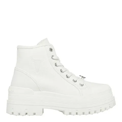 Windsor Smith DESERVE WHITE CANVAS BOOT