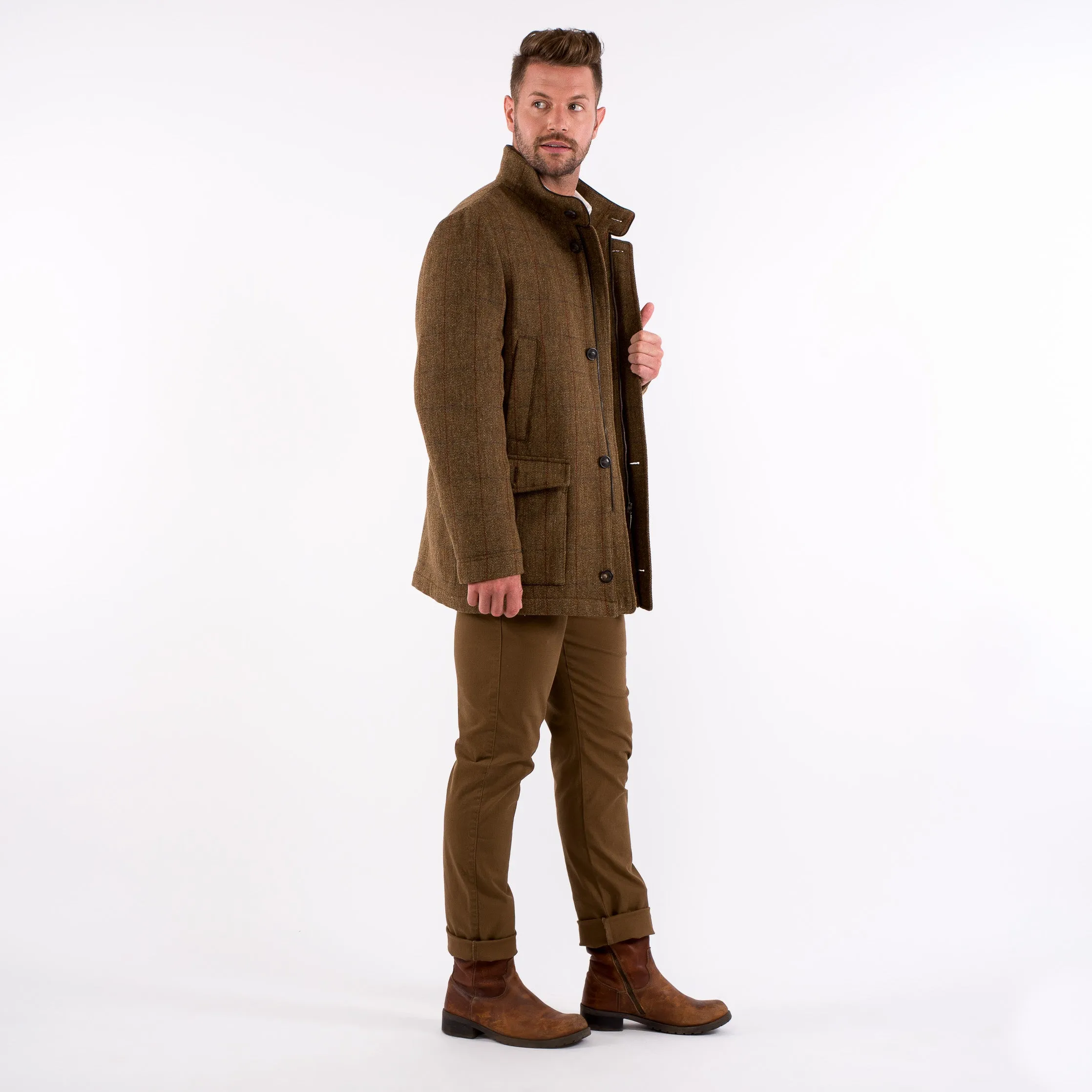 Winston Winter Shooting Coat in Tweed