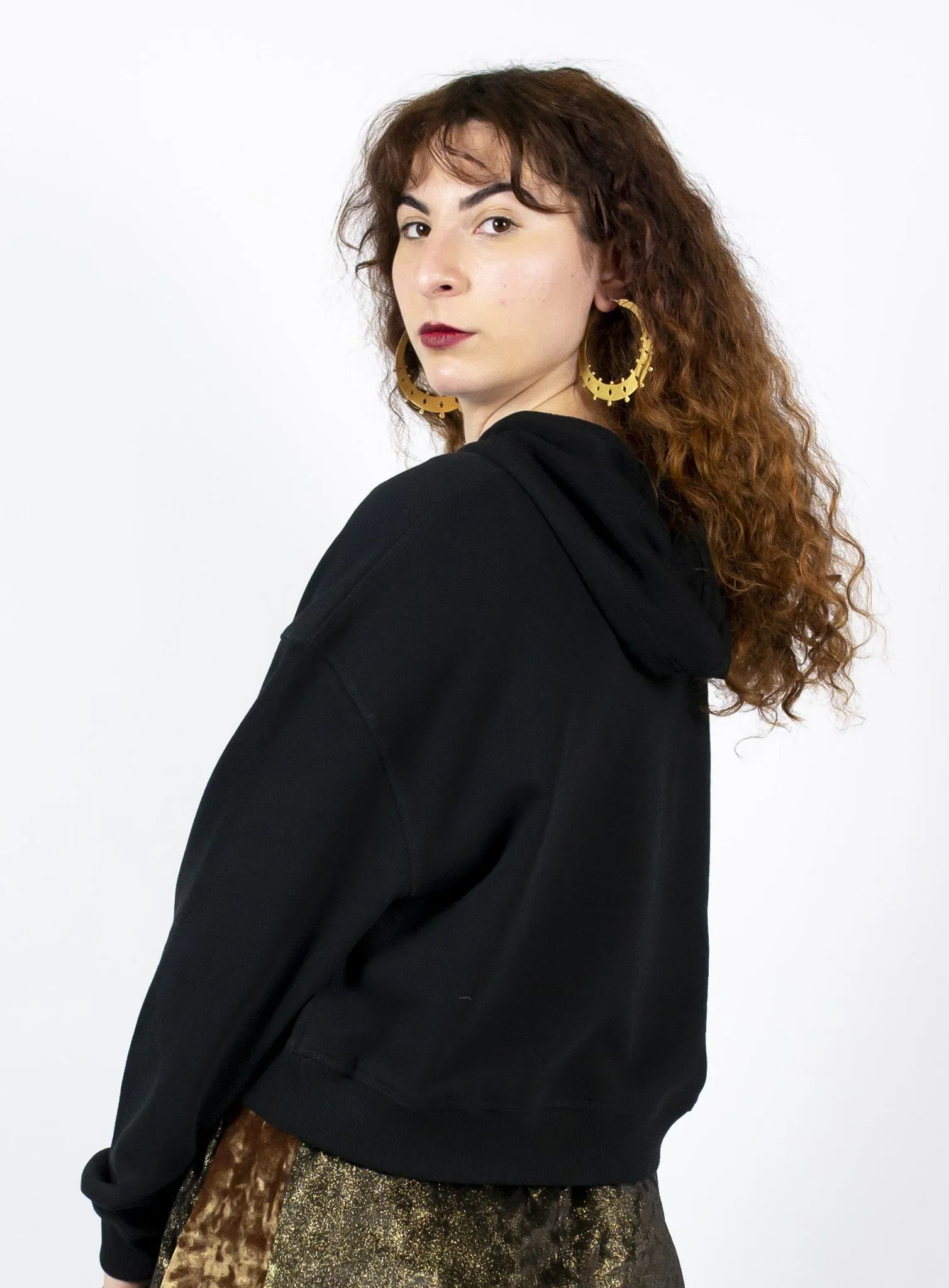 Womb Power Cropped Hoody - Black