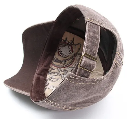 Women's Cartoon Animal Shark Bone Embroidered Cotton Stretch Baseball Cap