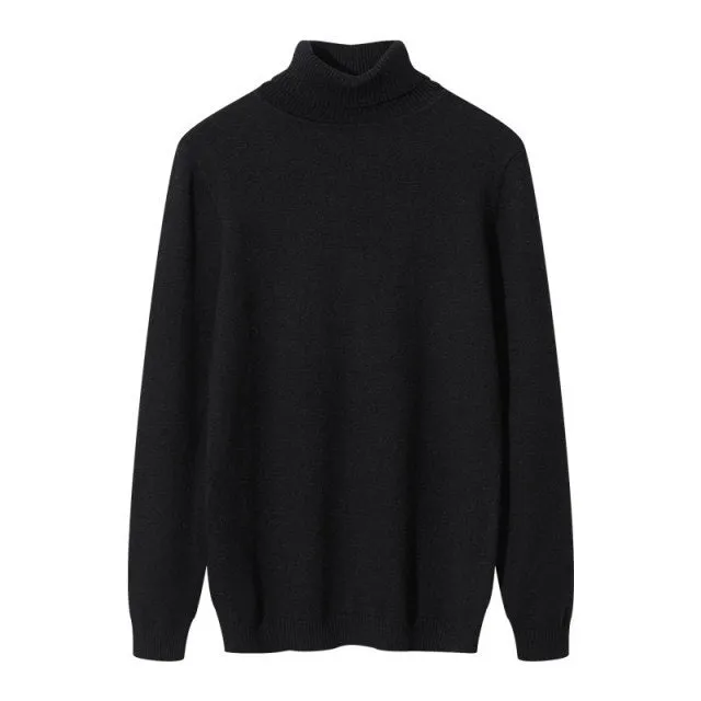 Xituodai Large size men's autumn and winter sweater sweater high collar sweater plus fertilizer to increase warm clothing