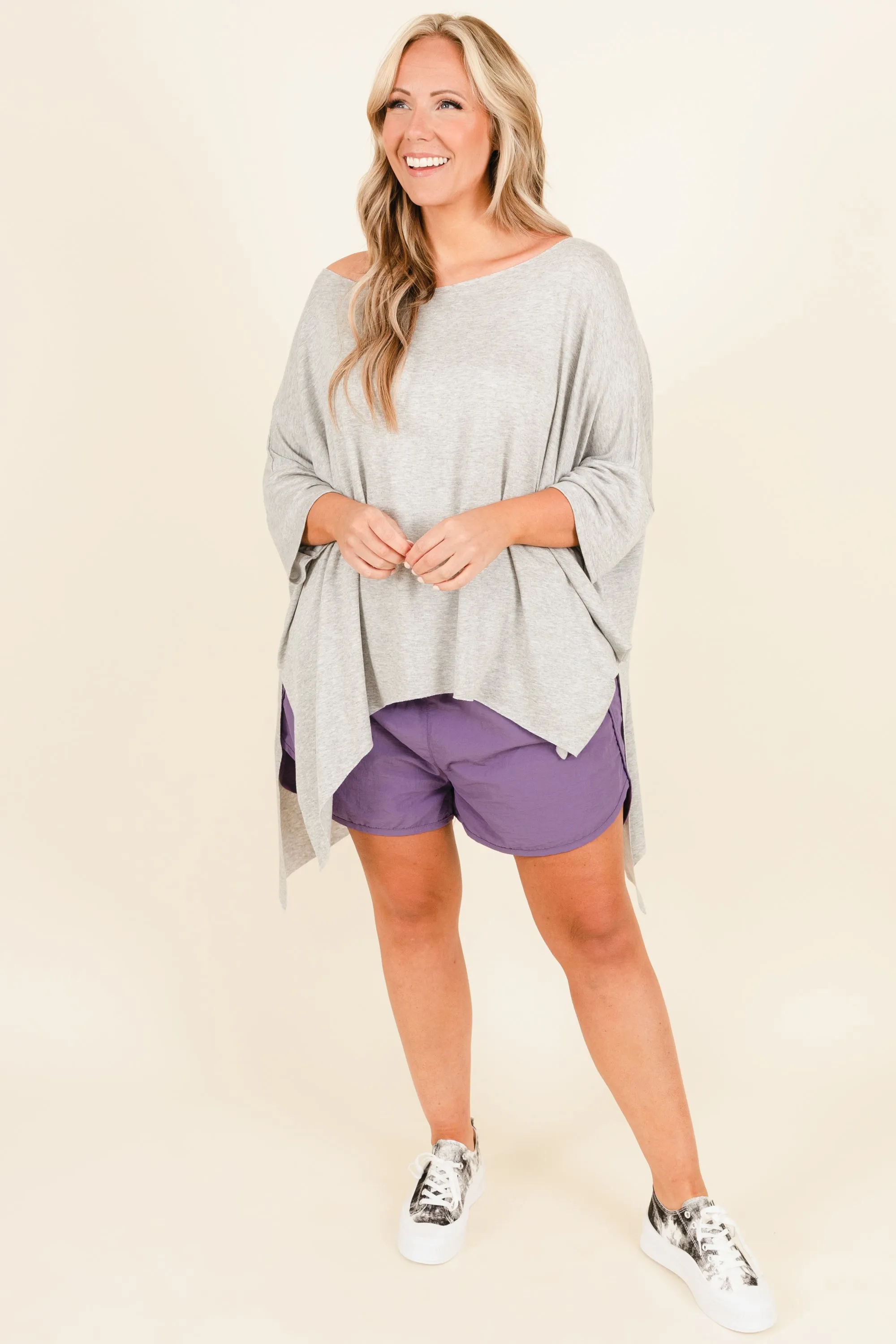 Your Point Of View Tunic, Heather Grey