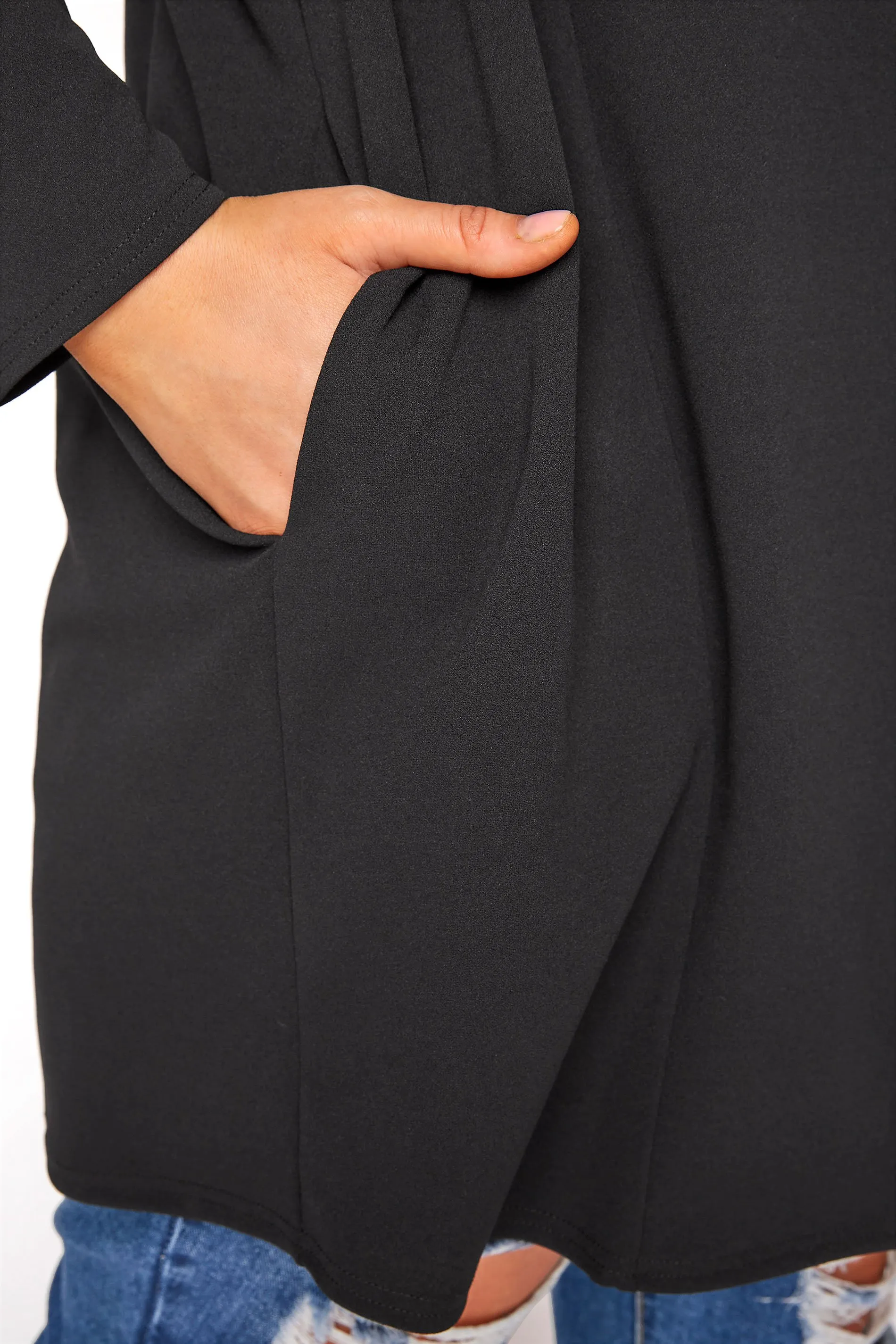 YOURS Curve Black Longline Blazer