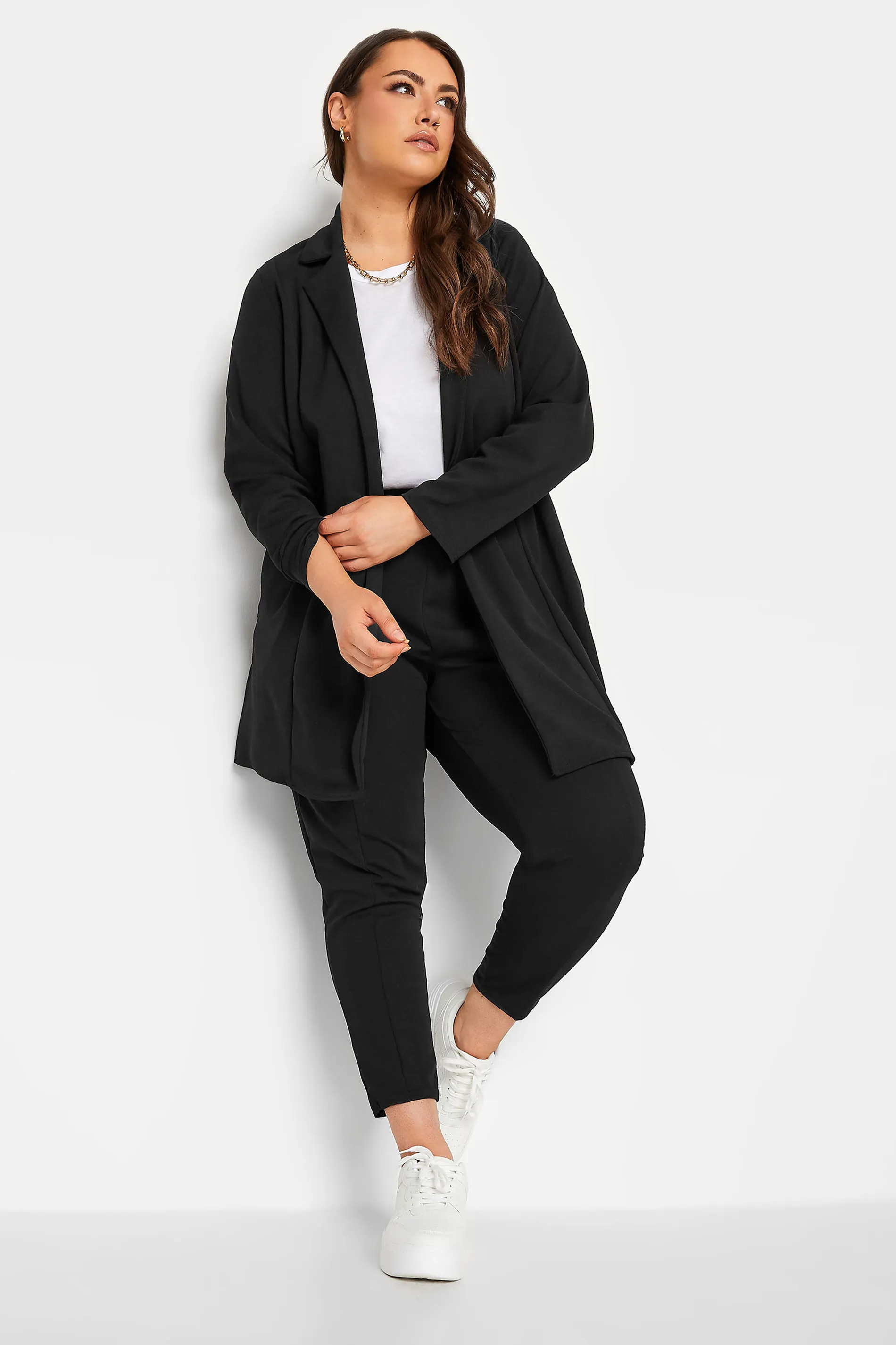 YOURS Curve Black Longline Blazer