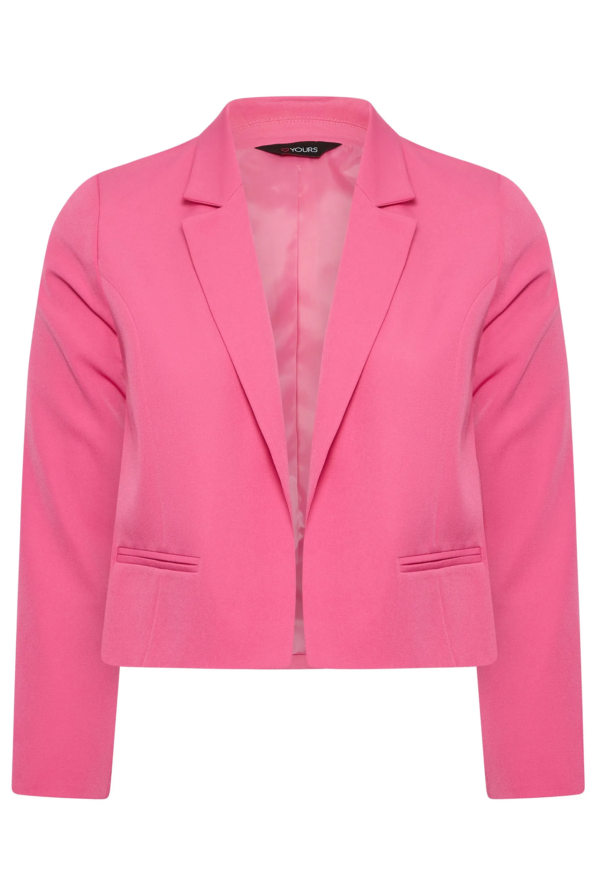 YOURS Curve Pink Cropped Blazer