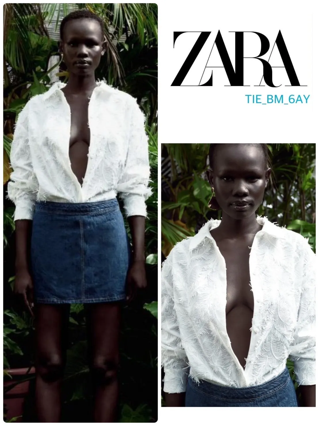 ZARA  |Casual Style Long Sleeves Plain Cotton Shirts & Blouses